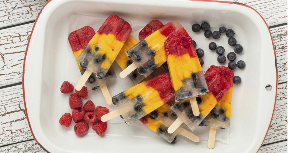 Fresh Mango Berry Pops