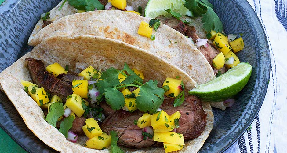 Carne Asada Tacos with Mango Salsa | Freska Produce